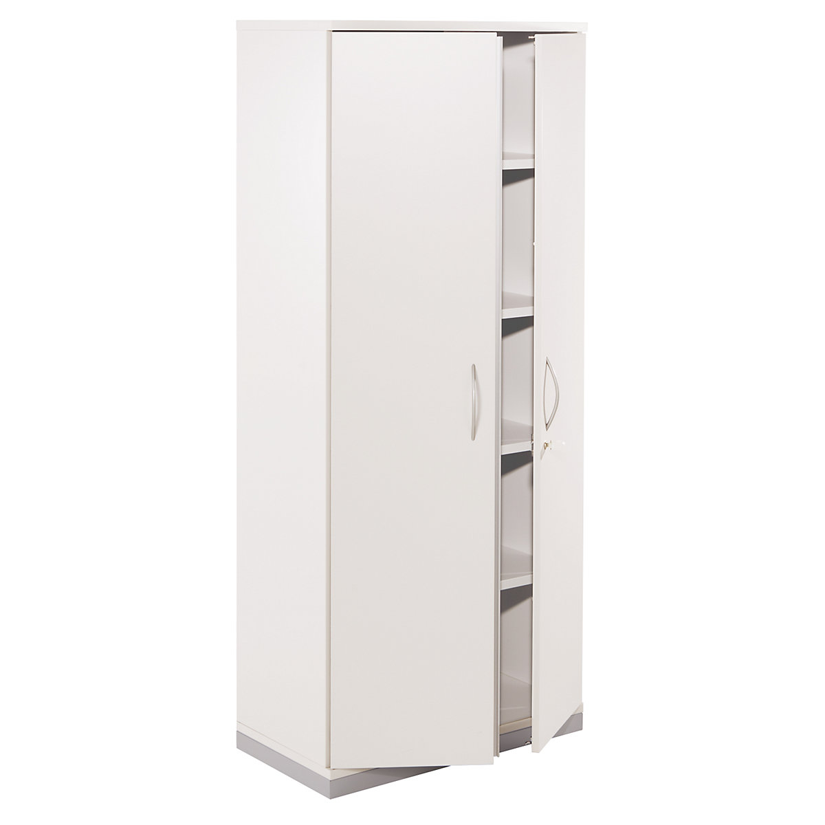 Double door cupboard THEA, 4 shelves, 5 file heights, antique white-5
