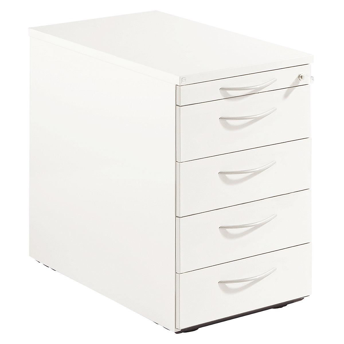 Fixed pedestal THEA, utensil drawer, 4 drawers, antique white-5