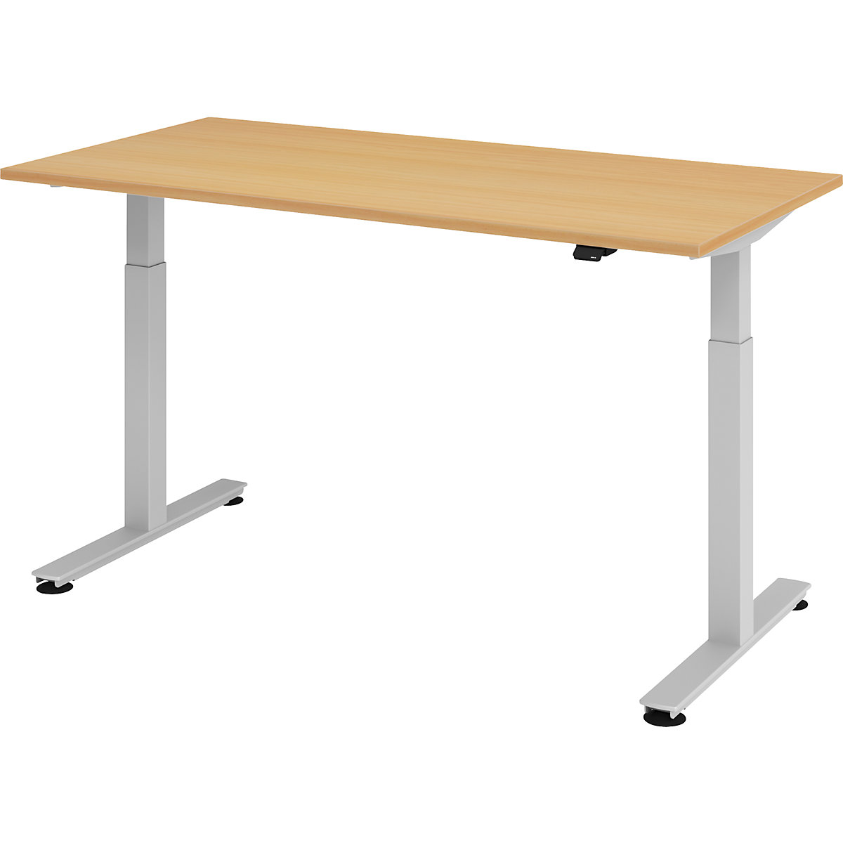 Desk, electric height adjustment UPLINER, WxD 1200 x 800 mm, beech finish-21
