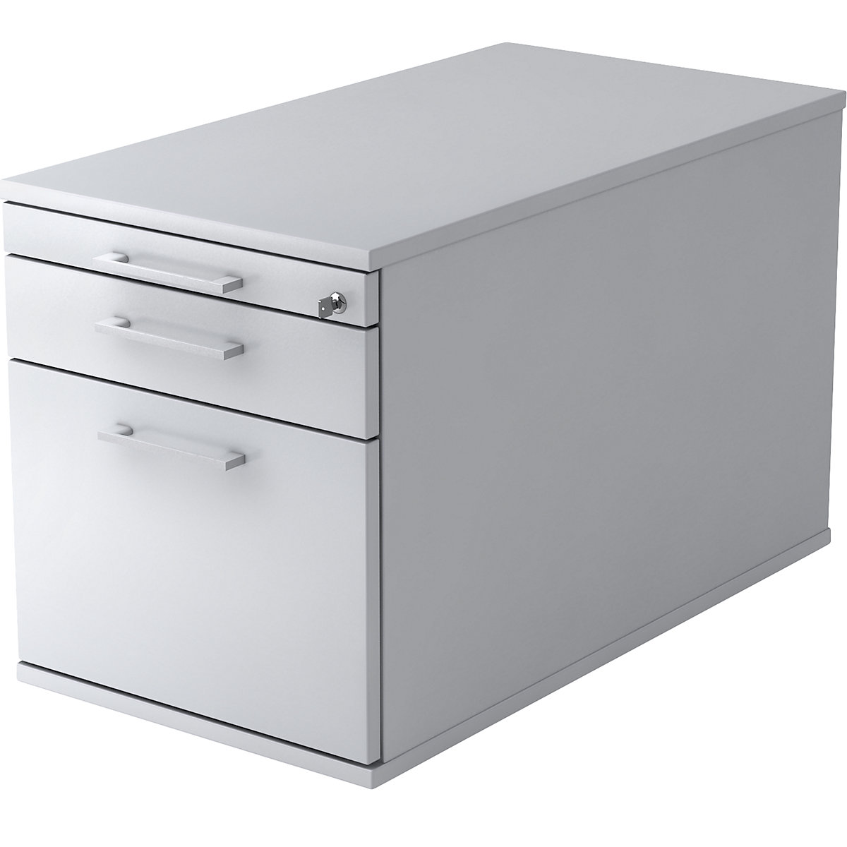 Mobile pedestal – eurokraft pro, 1 utensil drawer, 1 drawer, 1 file suspension drawer, depth 800 mm, light grey-14