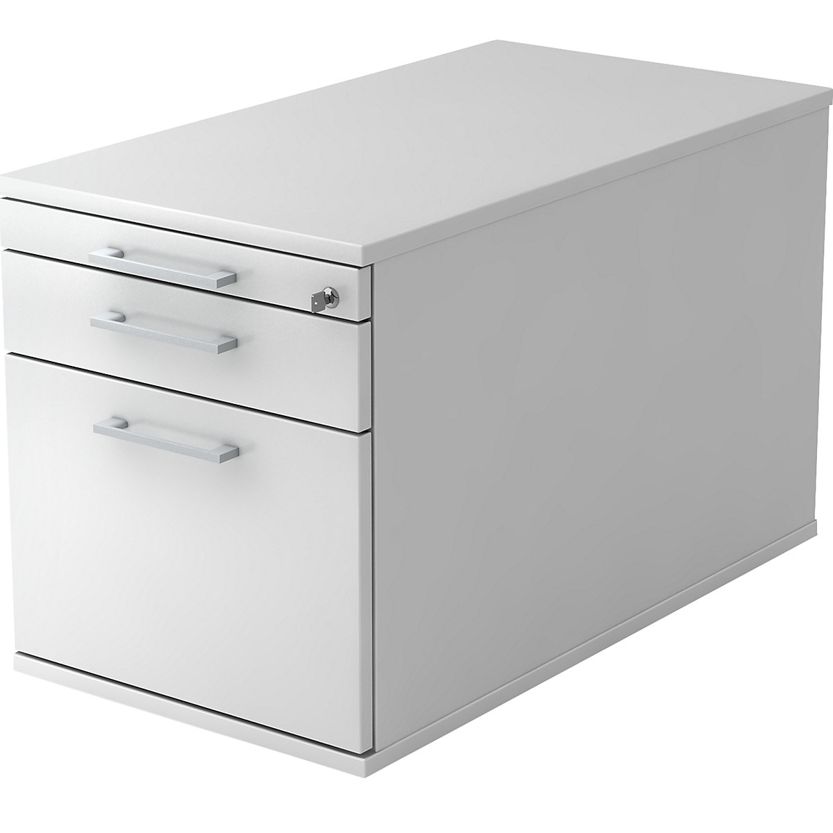 Mobile pedestal – eurokraft pro, 1 utensil drawer, 1 drawer, 1 file suspension drawer, depth 800 mm, white-16