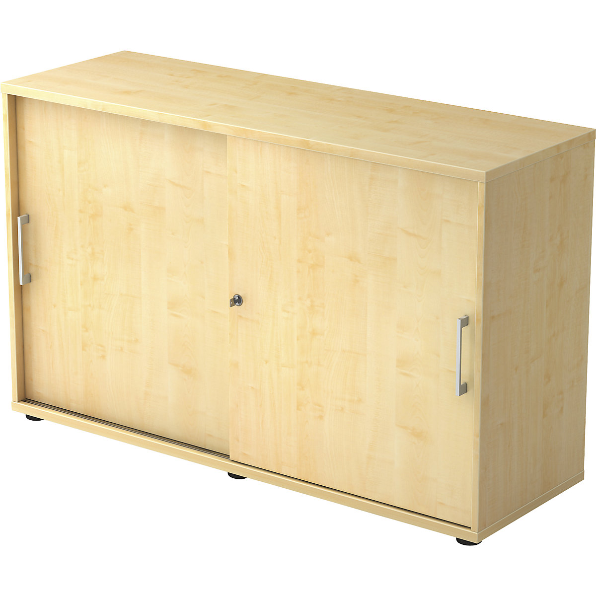 Sliding door cupboard – eurokraft pro, height 748 mm, 1 shelf, maple finish-12