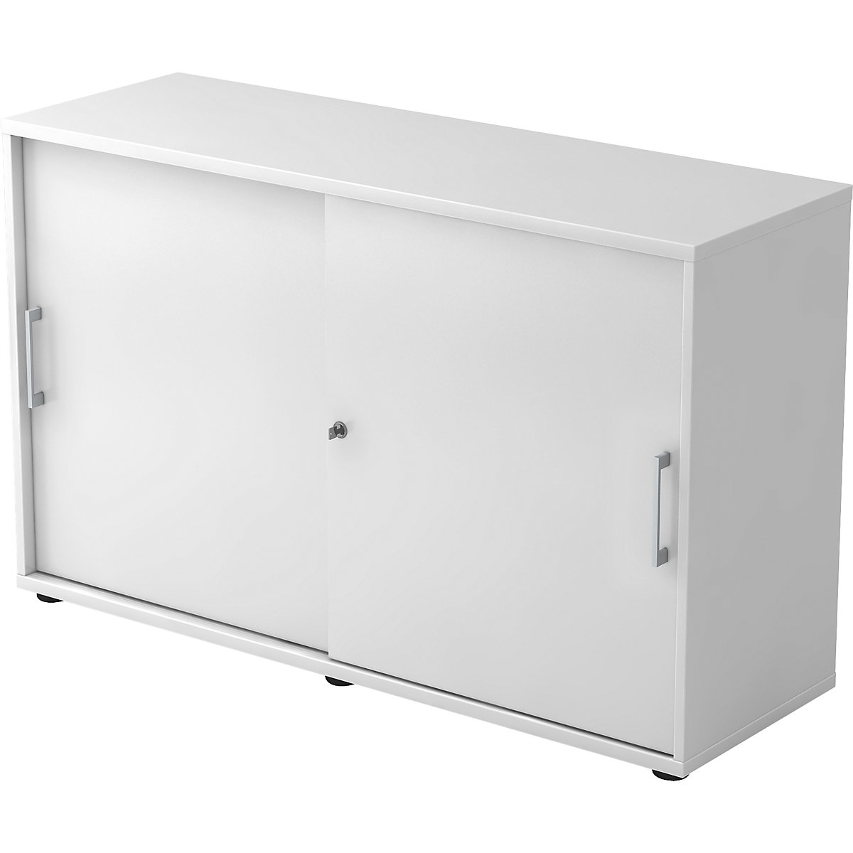 Sliding door cupboard – eurokraft pro, height 748 mm, 1 shelf, white-11