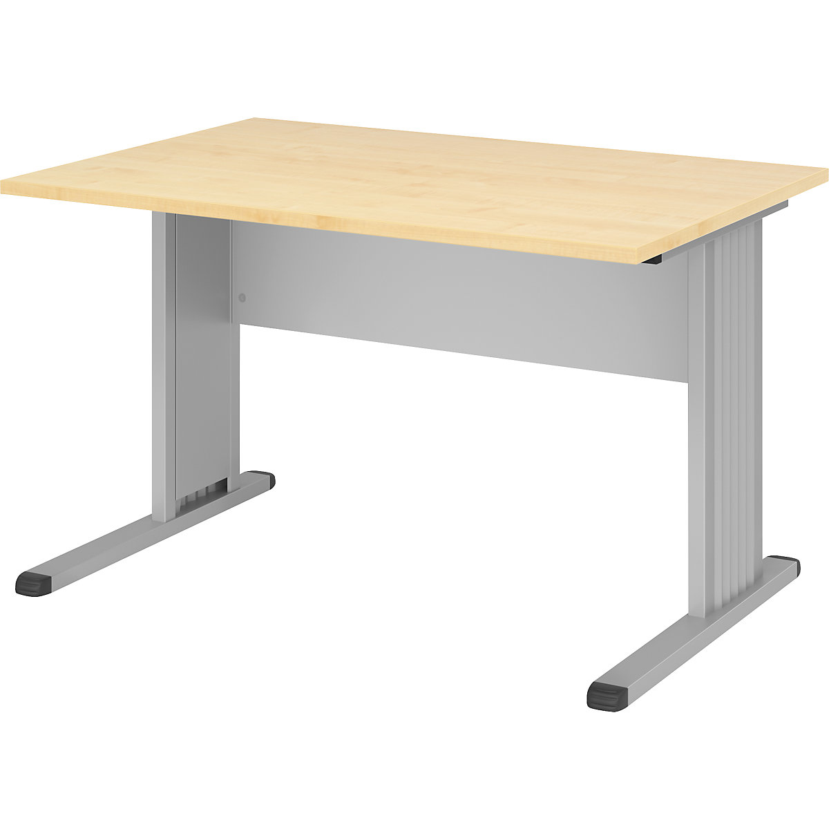 Desk with C-foot frame VERA-ZWO, width 1200 mm, maple finish-6