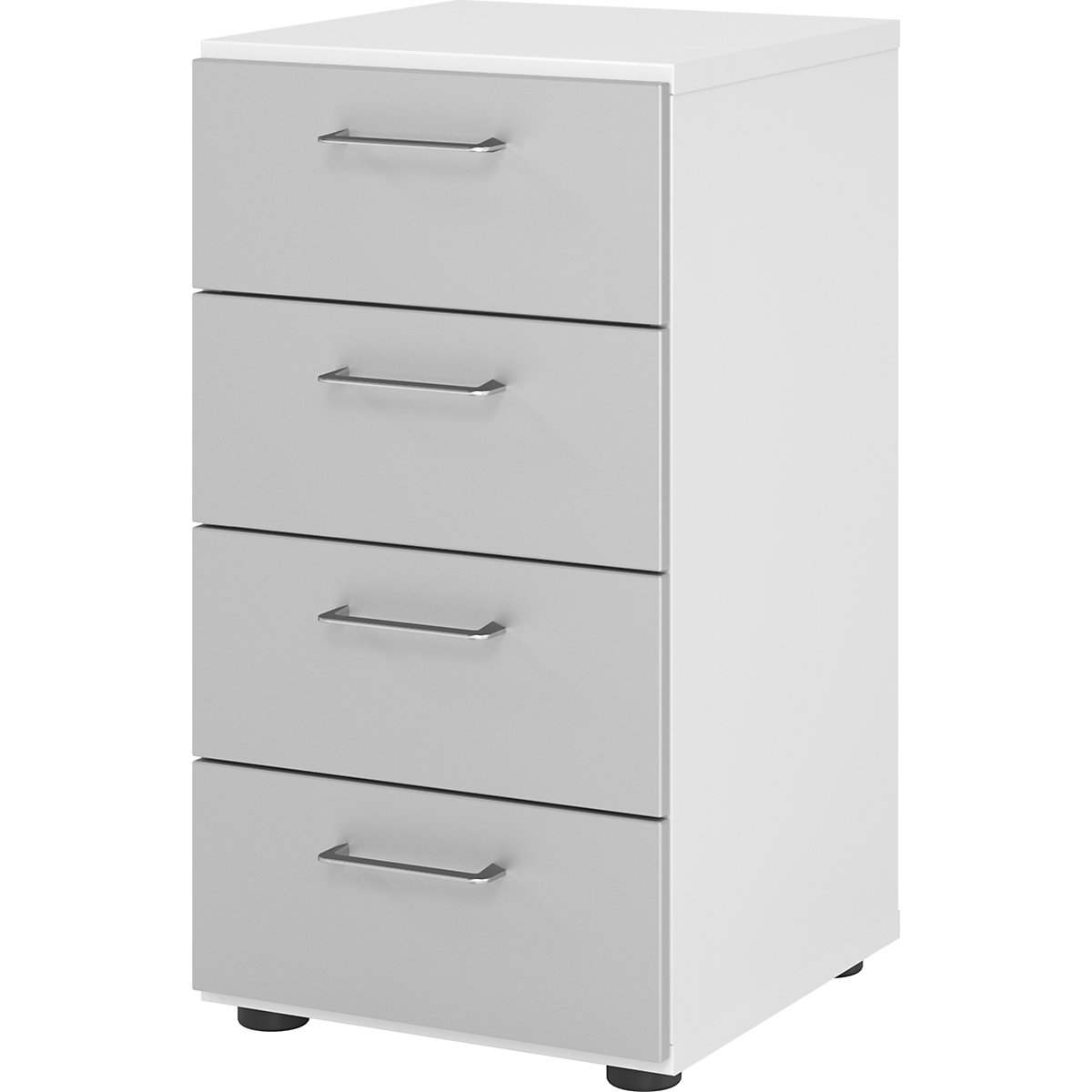 Drawer cupboard VERA-ZWO, HxWxD 748 x 400 x 420 mm, white / silver-5