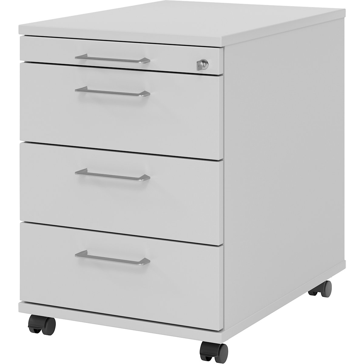 Mobile drawer unit VERA-ZWO, 1 utensil drawer, 3 drawers, light grey-6