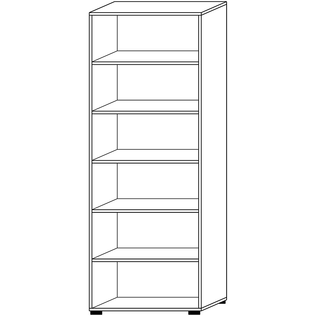 Office shelf unit VERA-ZWO (Product illustration 4)-3