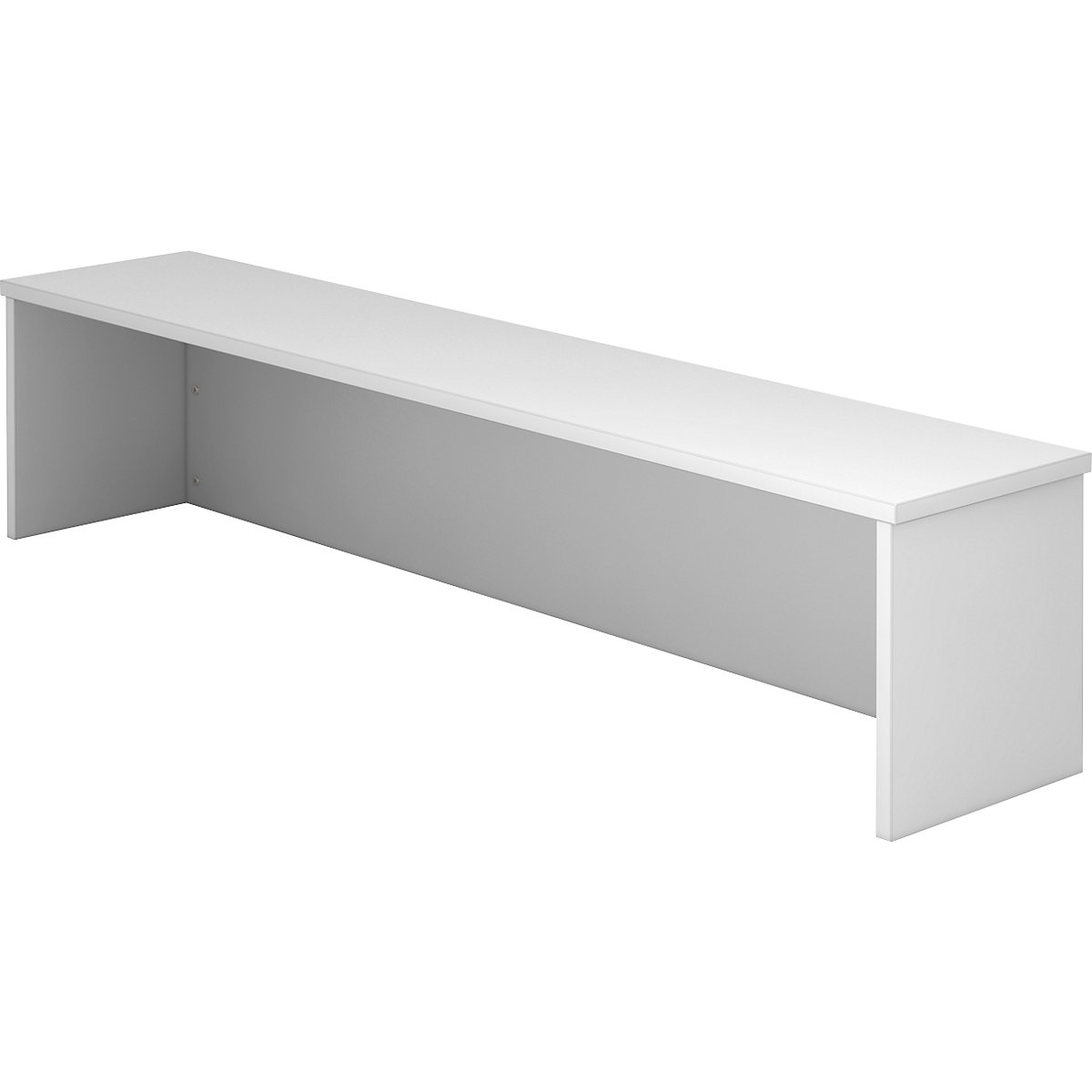 Counter extension VIOLA, for desk, 1600 mm wide, light grey