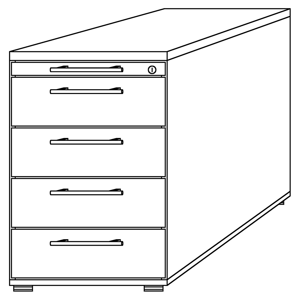 Fixed pedestal, height adjustable (Product illustration 5)-4