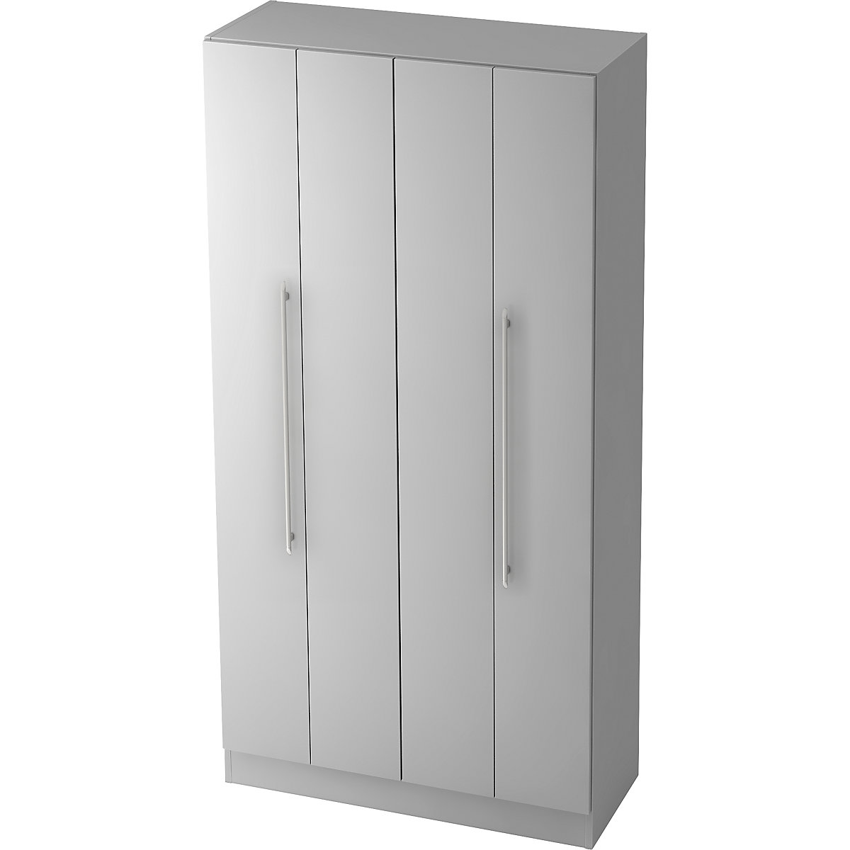 Folding door cupboard VIOLA, angle of aperture 170°, 4 shelves, light grey-7