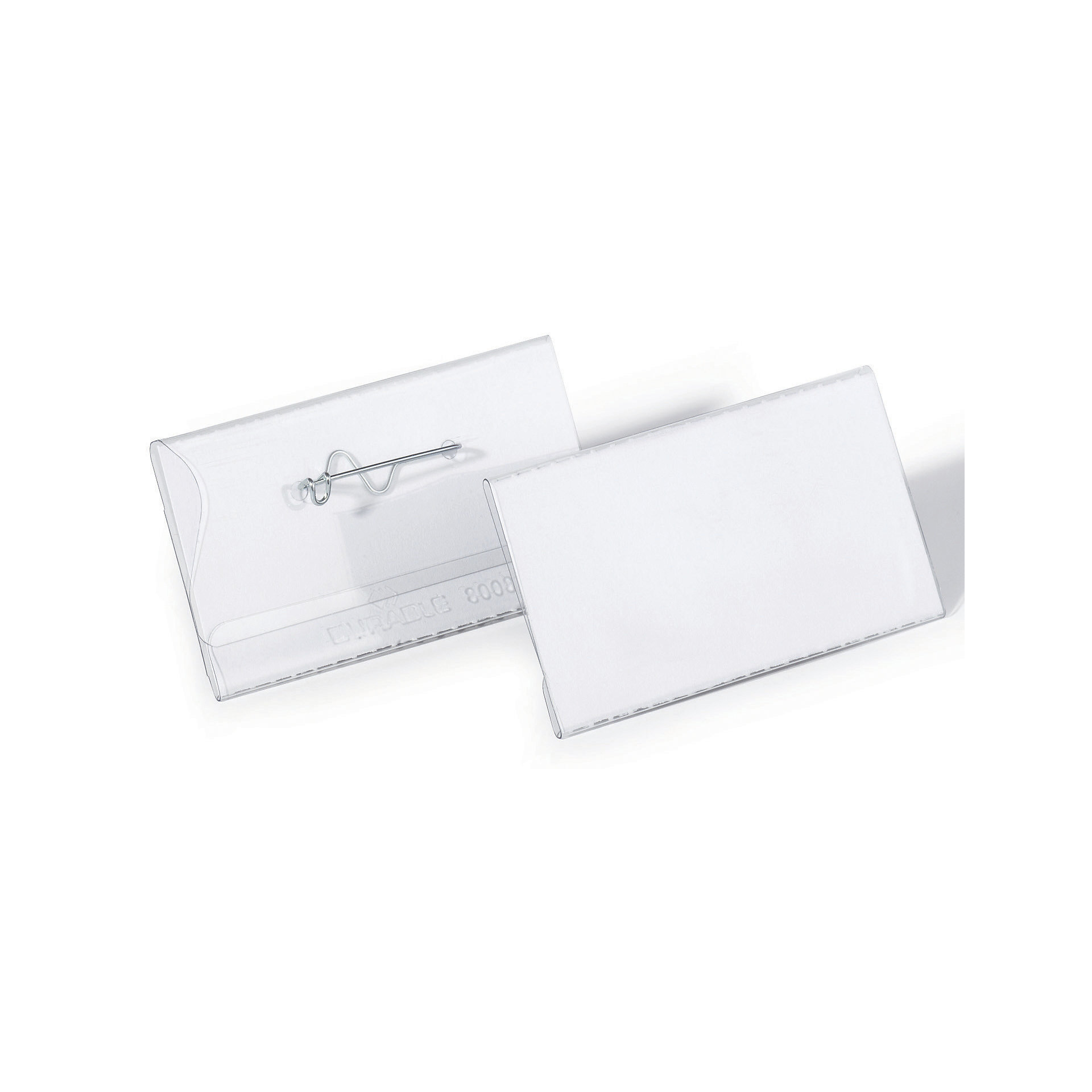 Portanombres con imperdible ondulado – DURABLE: H x A 40 x 75 mm ...