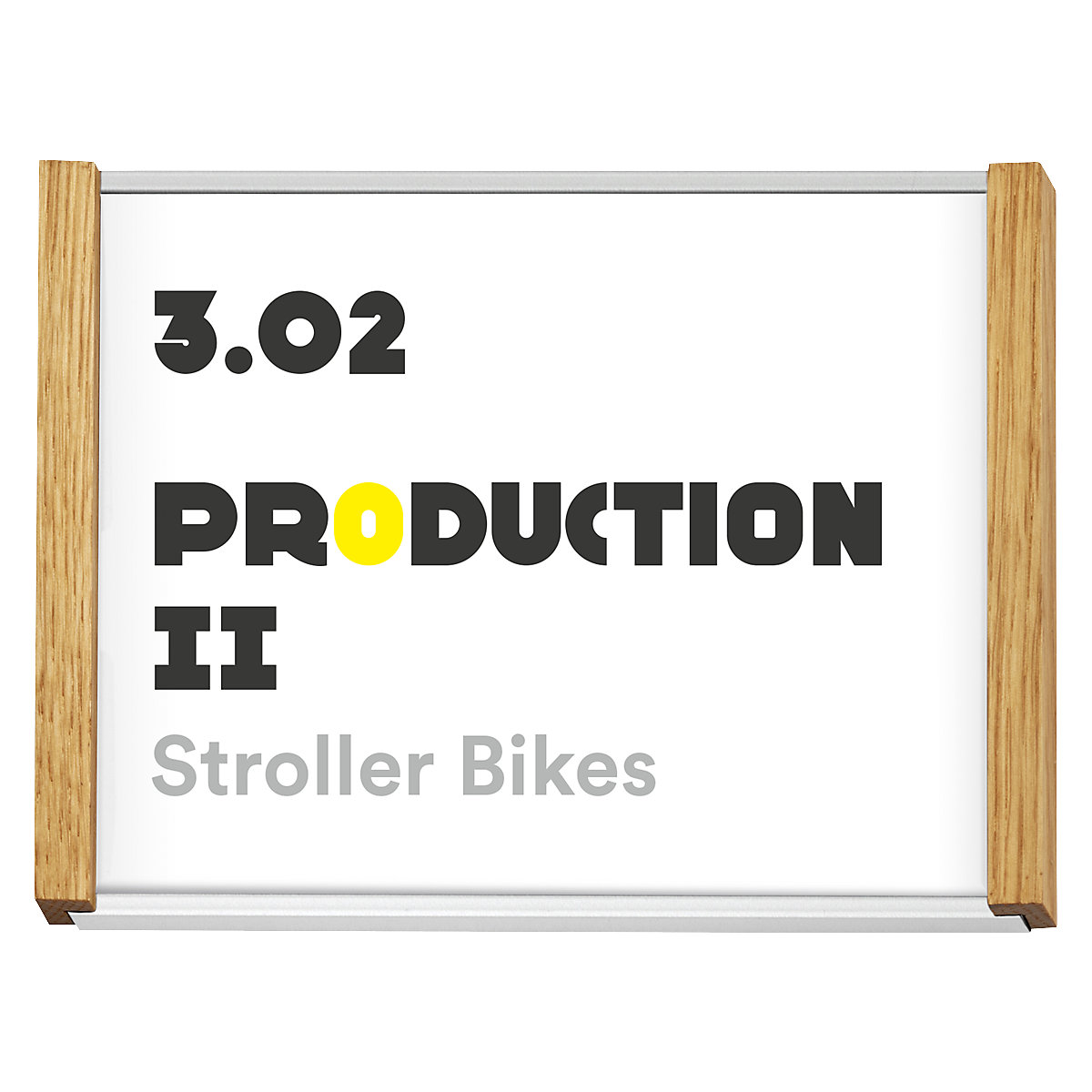 Letrero de aluminio y madera para indicar el camino, serie Silver