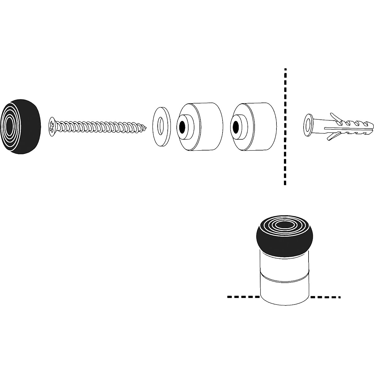 Tope de puerta para pared EH511 – Wagner (Imagen del producto 3)-2