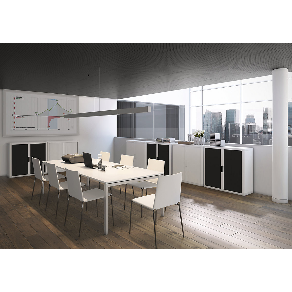 Armario de persiana easyOffice® – Paperflow (Imagen del producto 4)-3