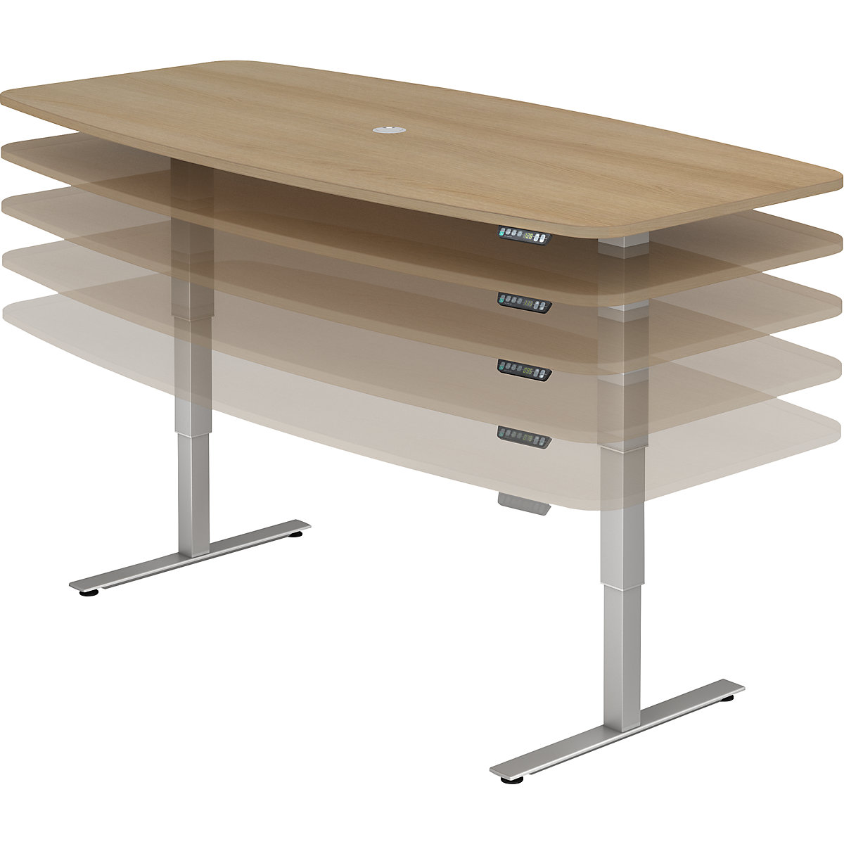 Mesa de reuniones, A x P 2200 x 1030 mm (Imagen del producto 2)-1