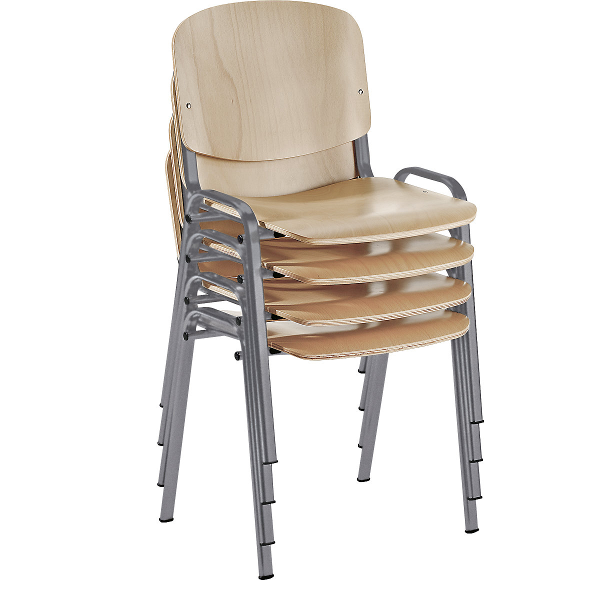 Silla apilable, de forma ergonómica