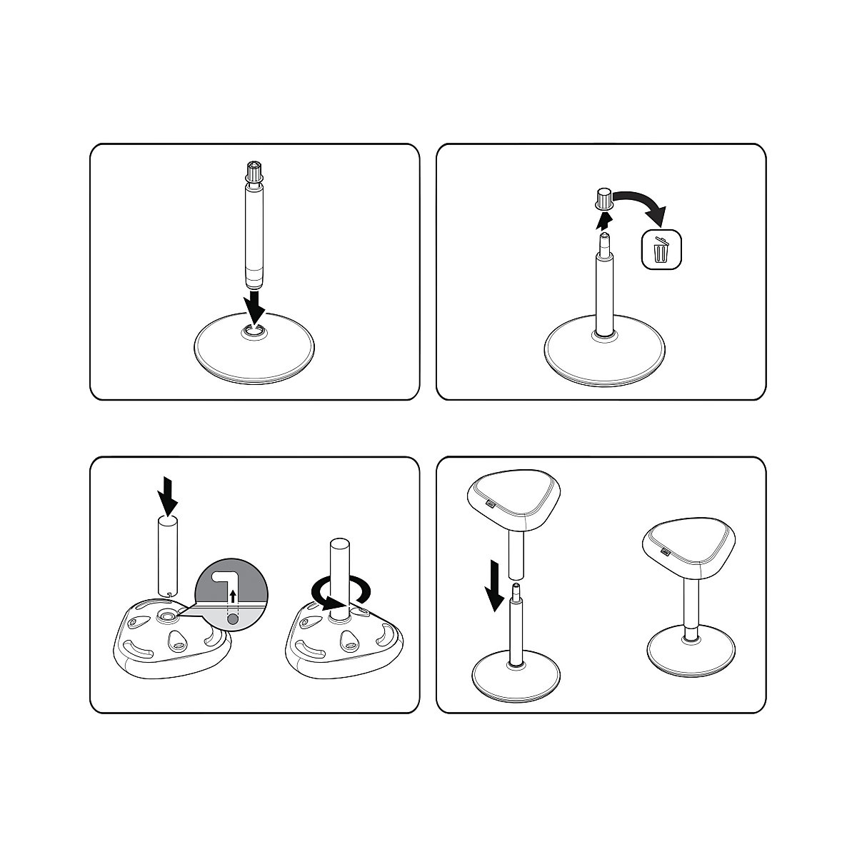 Taburete con asiento de confort Ergo Active – Leitz (Imagen del producto 2)-1