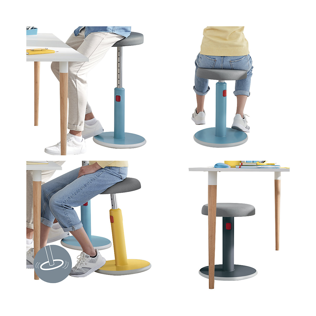 Taburete para trabajar sentado y de pie Ergo Cosy Active – Leitz (Imagen del producto 7)-6