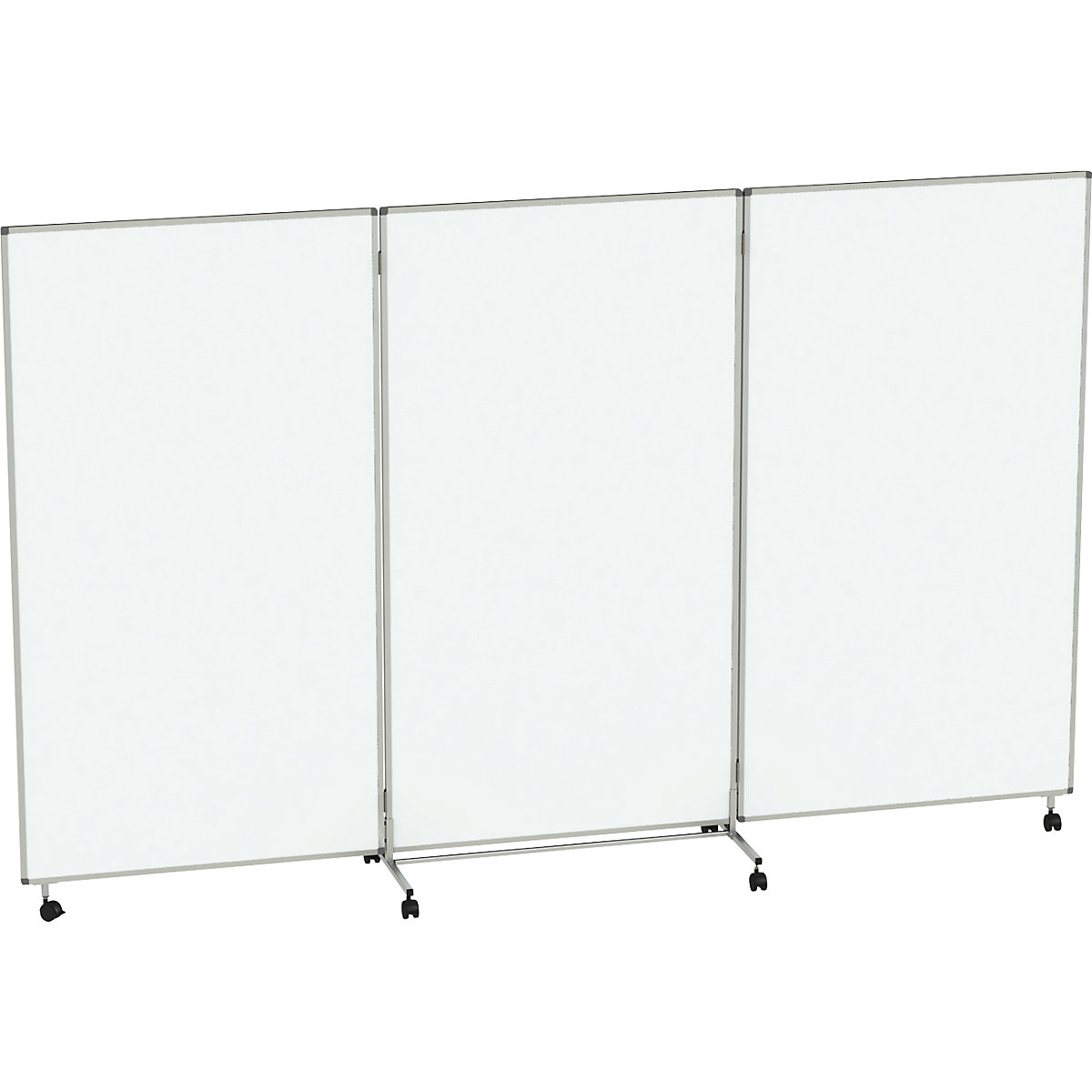 Panel para presentaciones/pared separadora, móvil, plegable y rotulable – eurokraft pro (Imagen del producto 4)-3