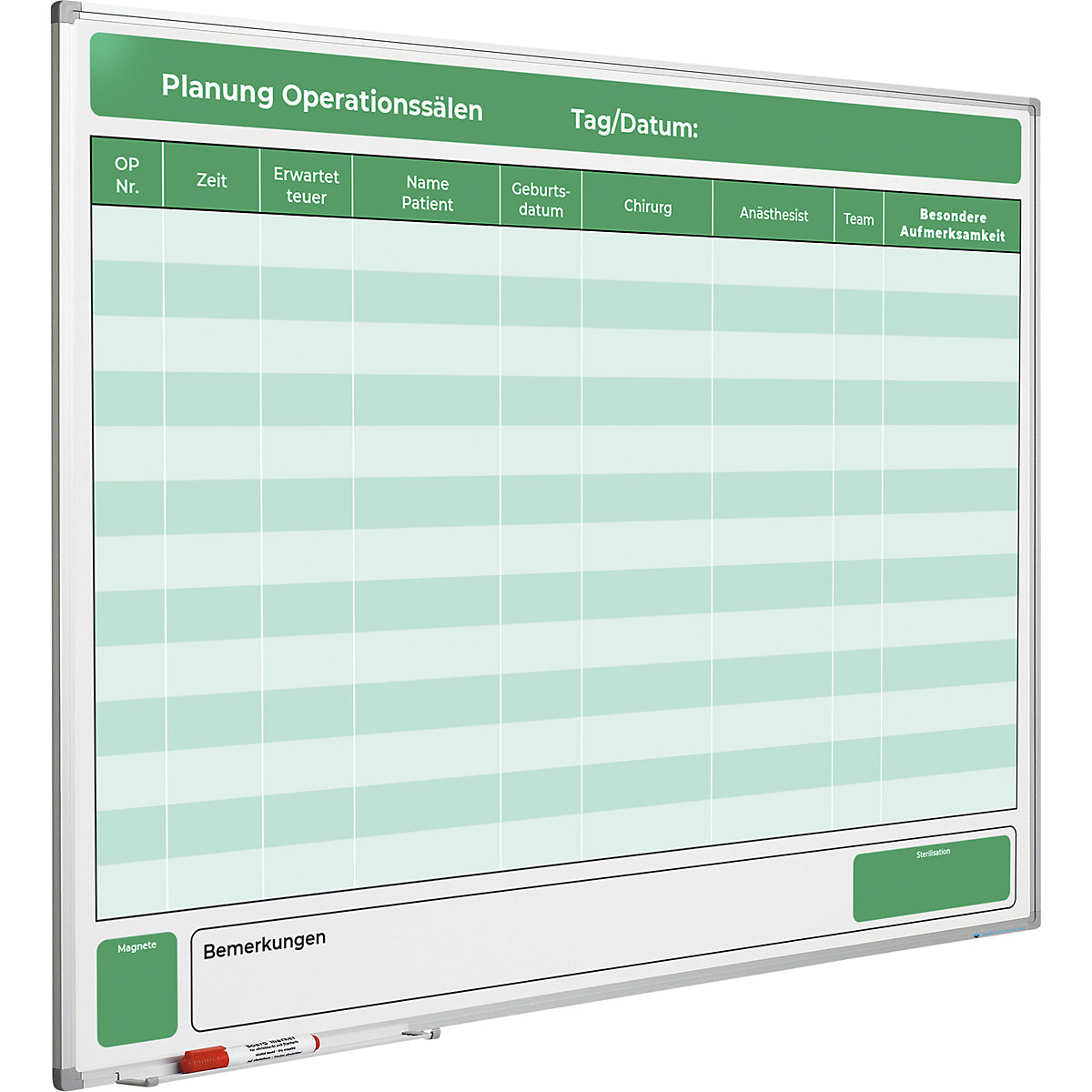 Pizarra blanca con impresión personalizada – eurokraft pro (Imagen del producto 5)-4