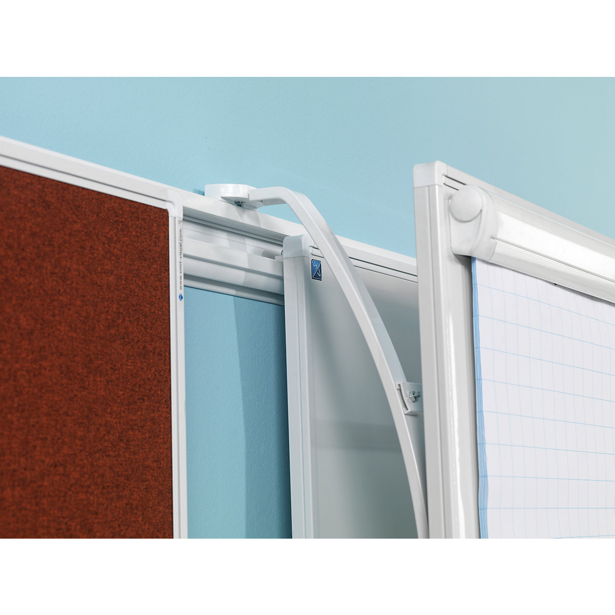 Pizarra blanca para sistema de rieles dobles – SMIT VISUAL (Imagen del producto 4)-3
