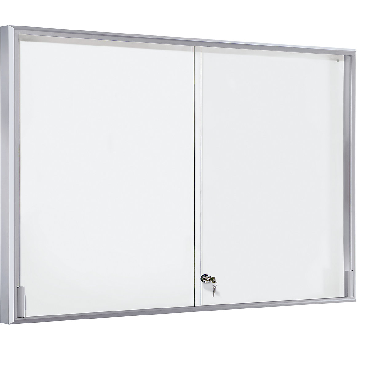 Vitrina, marcos de aluminio, puertas correderas – eurokraft pro (Imagen del producto 2)-1