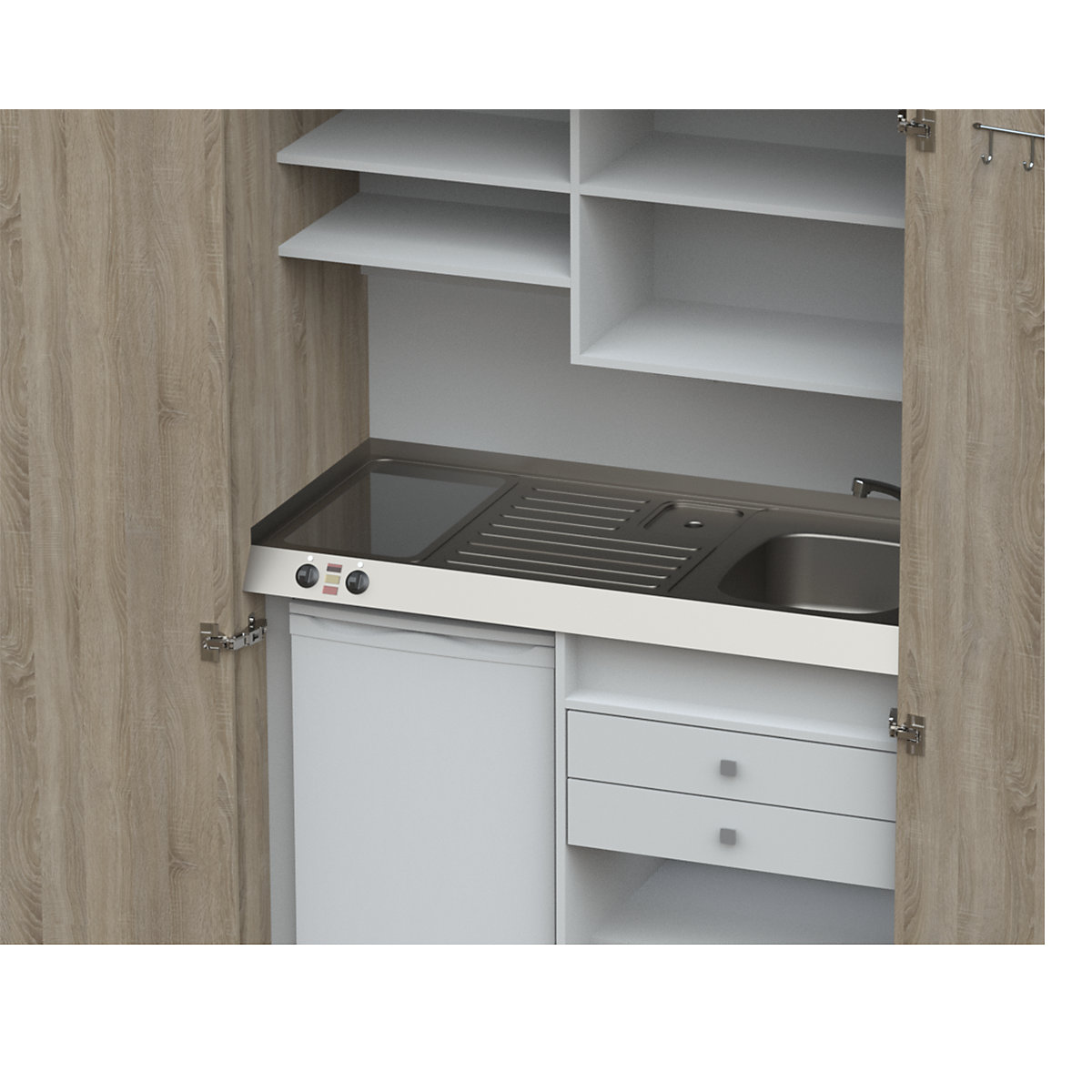 Cocina-armario con puertas batientes (Imagen del producto 3)-2