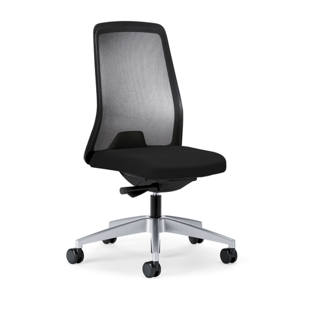 Operat&ouml;r d&ouml;ner sandalyesi EVERY, file arkal&inodot;k siyah