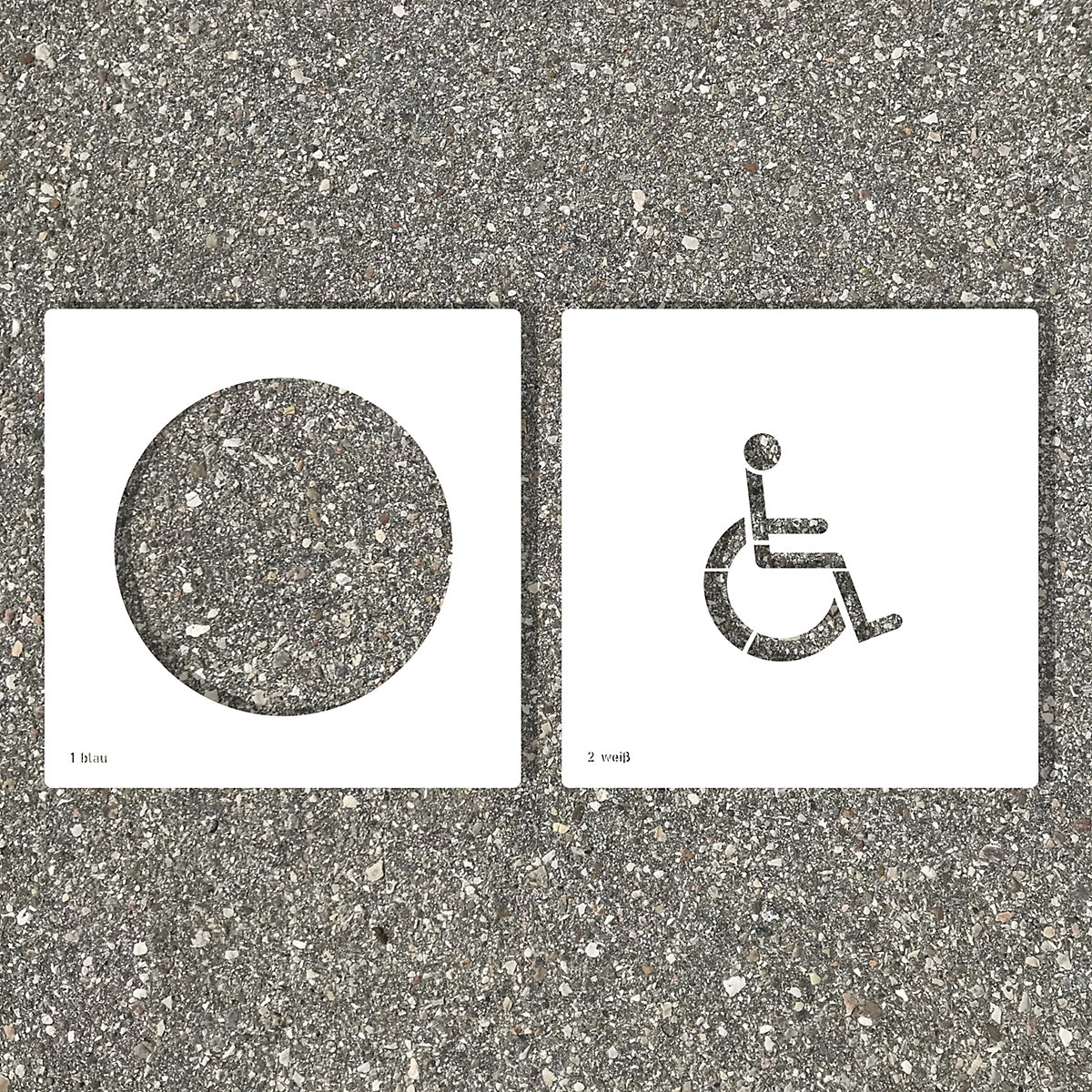 Podna šablona, osoba u invalidskim kolicima, plastika-1