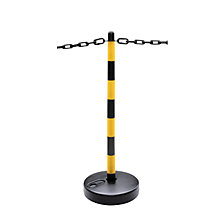 6 stupova, lanac dužine 10 m, u crnoj / žutoj boji