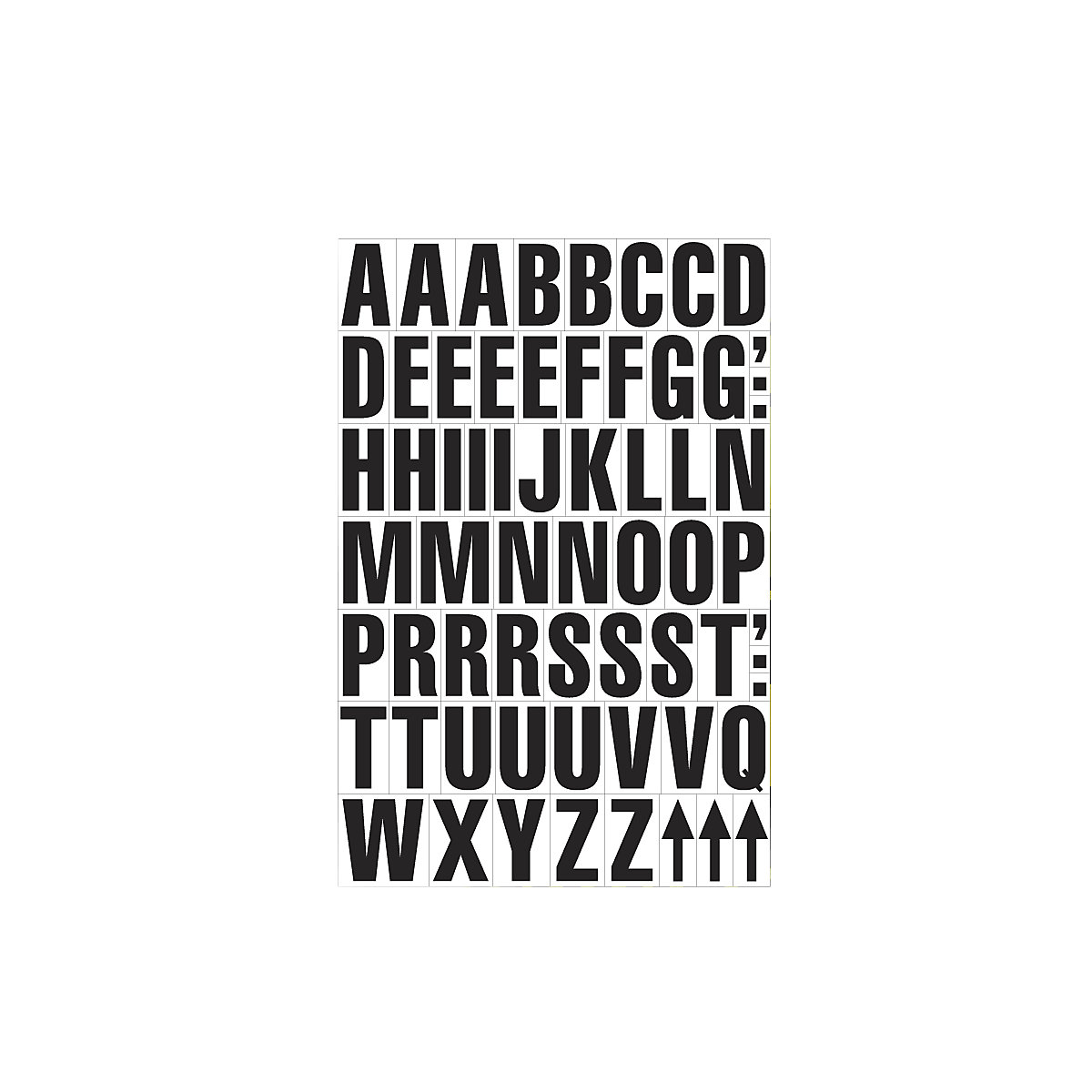DIN A4 arak sa znakovima za natpise, magnetska slova, pak. 2 kom., podloga u bijeloj boji-4