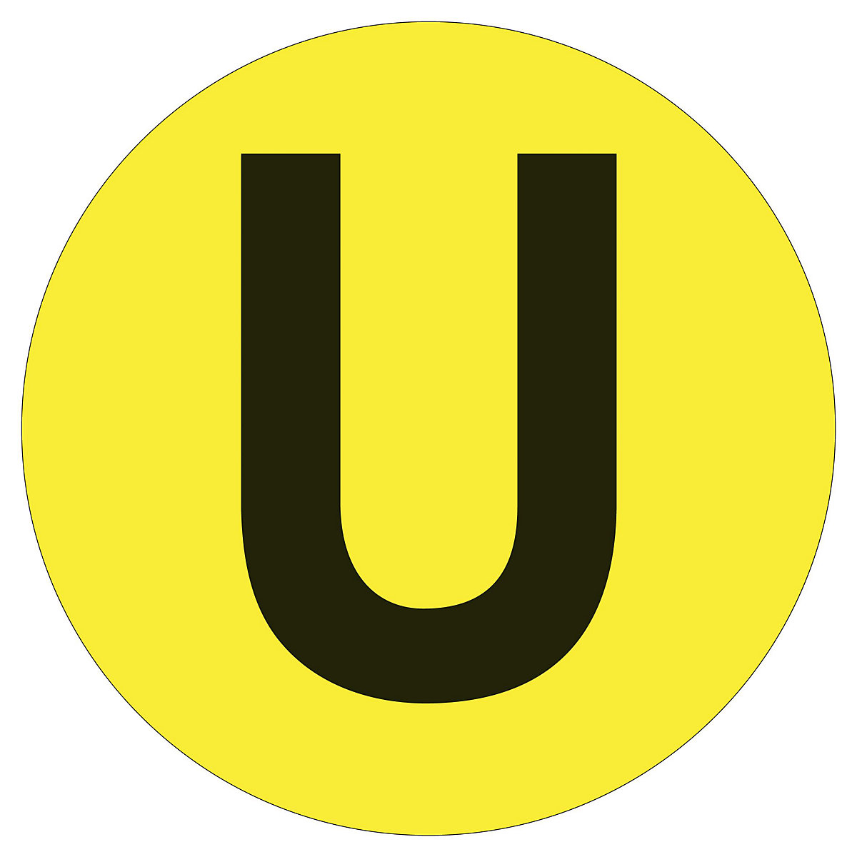 PVC oznake za pod, slova, pak. 10 kom., slovo U-14