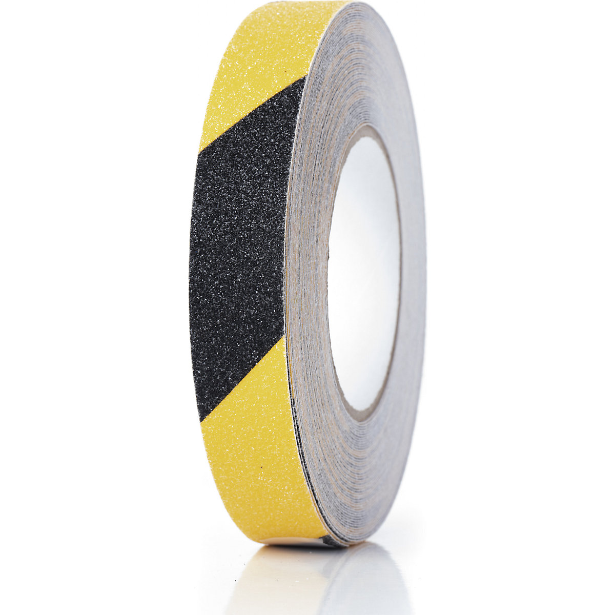 Traka za označavanje podova, protuklizna – Ampere, širina 25 mm, u žutoj/crnoj boji-3