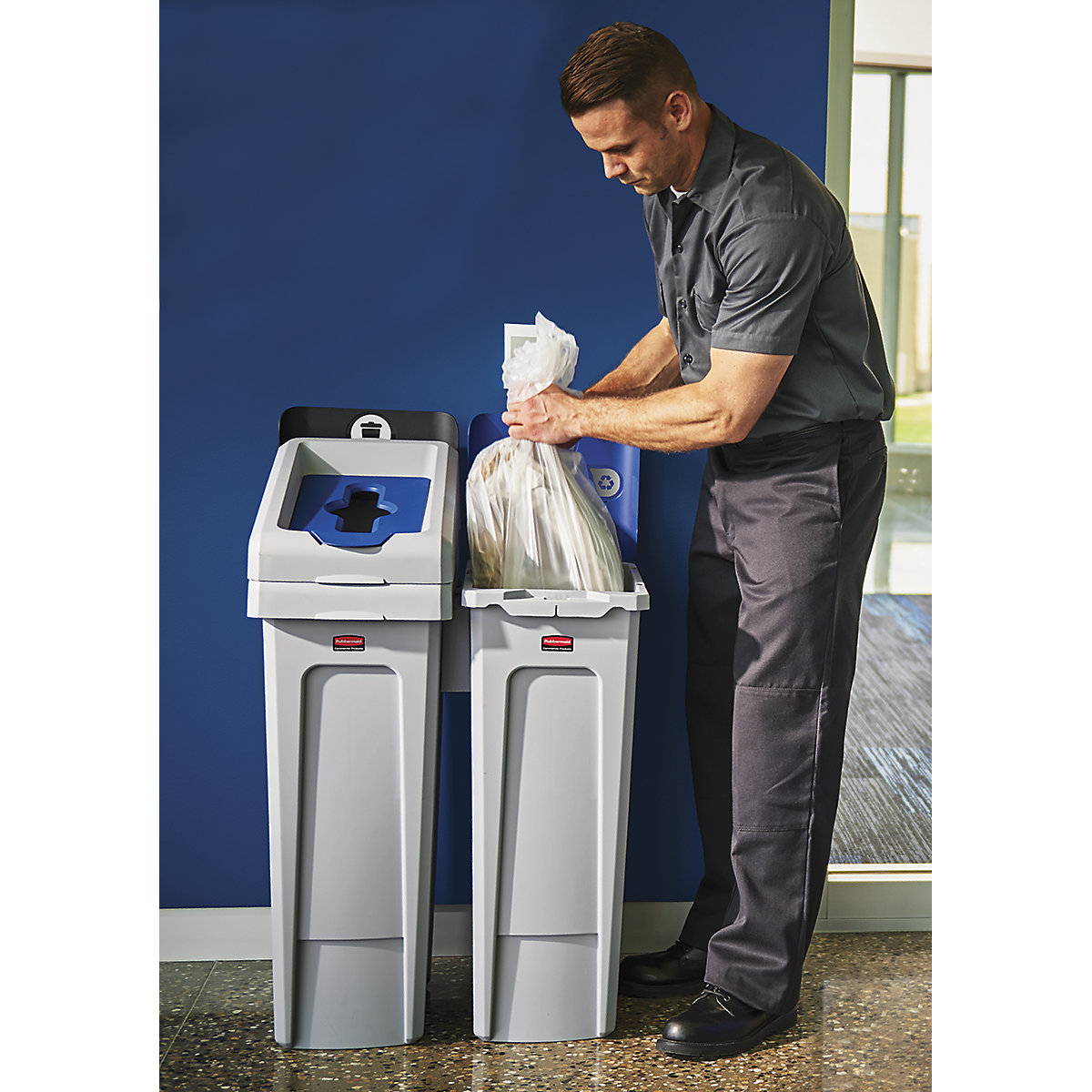 Stanica za recikliranje sirovina SLIM JIM® – Rubbermaid (Prikaz proizvoda 11)-10