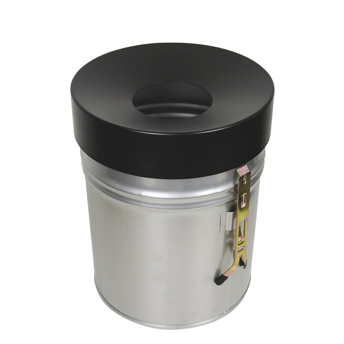 Stenski koš za odpadke, prostornina 24 l, VxØ 370 x 295 mm, barva novega srebra-1