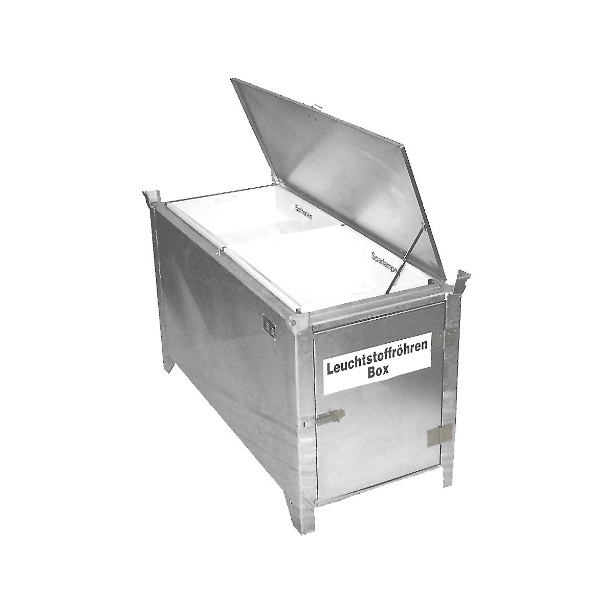 Box voor tl-buizen, thermisch verzinkt – eurokraft pro (Productafbeelding 2)-1