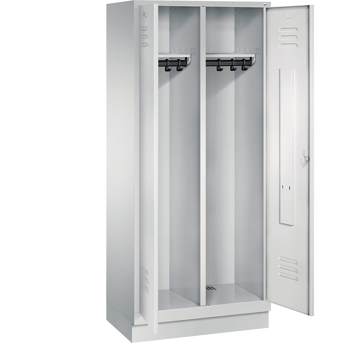 Garderobna omara CLASSIC s podnožjem in dvokrilnimi vrati na stik – C+P (Slika izdelka 2)-1
