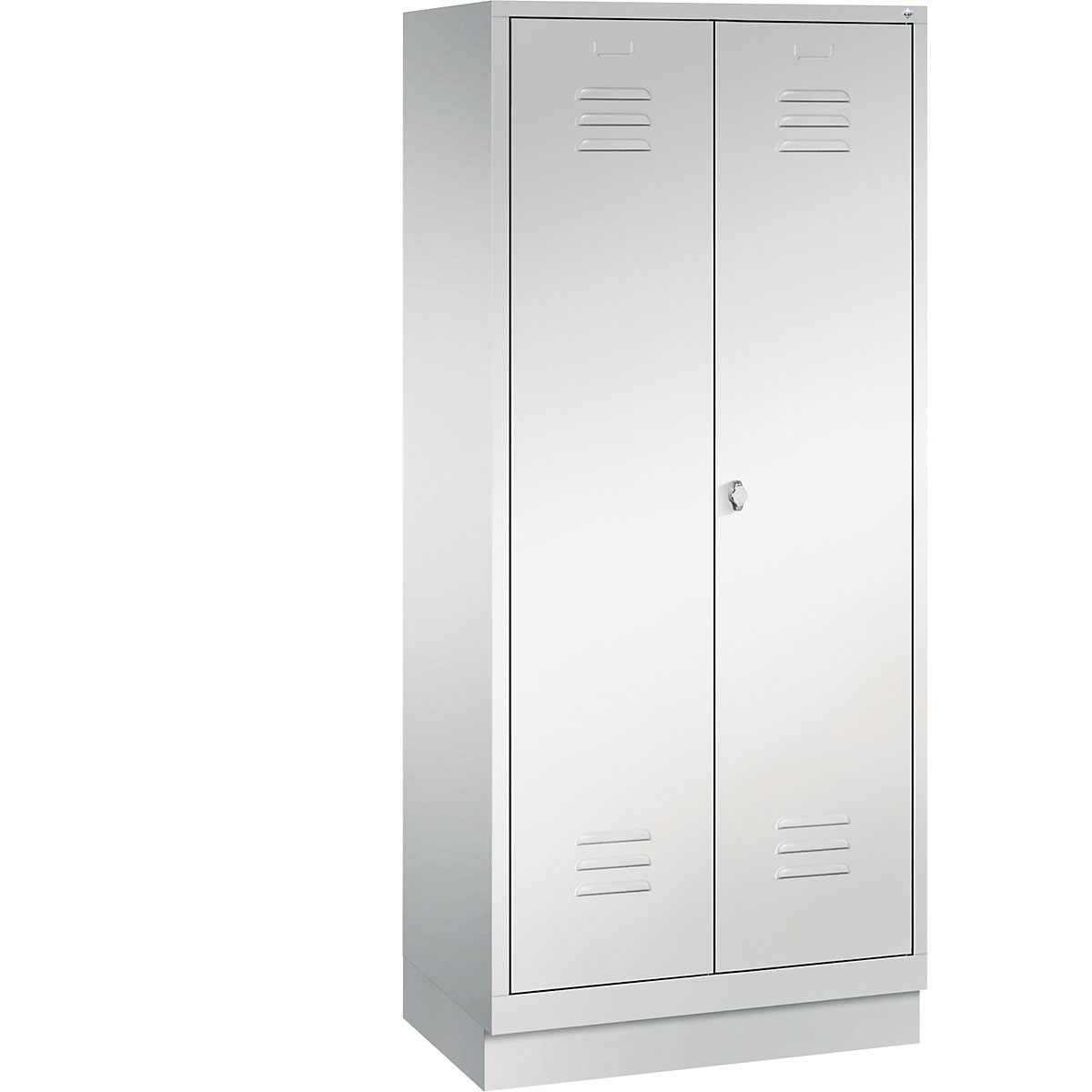 Garderobna omara CLASSIC s podnožjem in dvokrilnimi vrati na stik – C+P