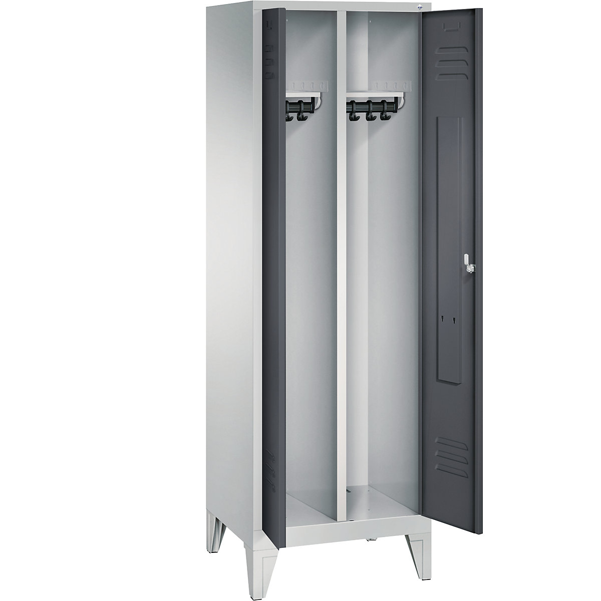 Garderobna omara CLASSIC z nogami in dvokrilnimi vrati na stik – C+P (Slika izdelka 20)-19