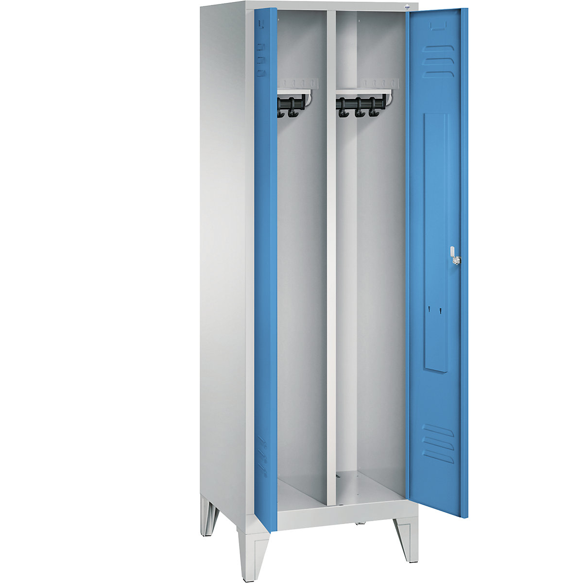 Garderobna omara CLASSIC z nogami in dvokrilnimi vrati na stik – C+P (Slika izdelka 2)-1