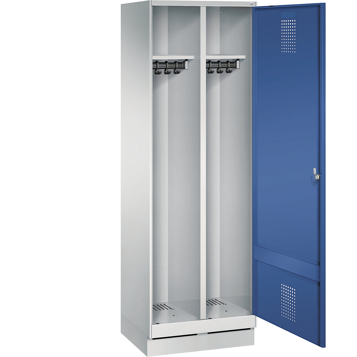 Garderobna omara EVOLO, vrata čez 2 predelka, s podnožjem – C+P (Slika izdelka 18)-17