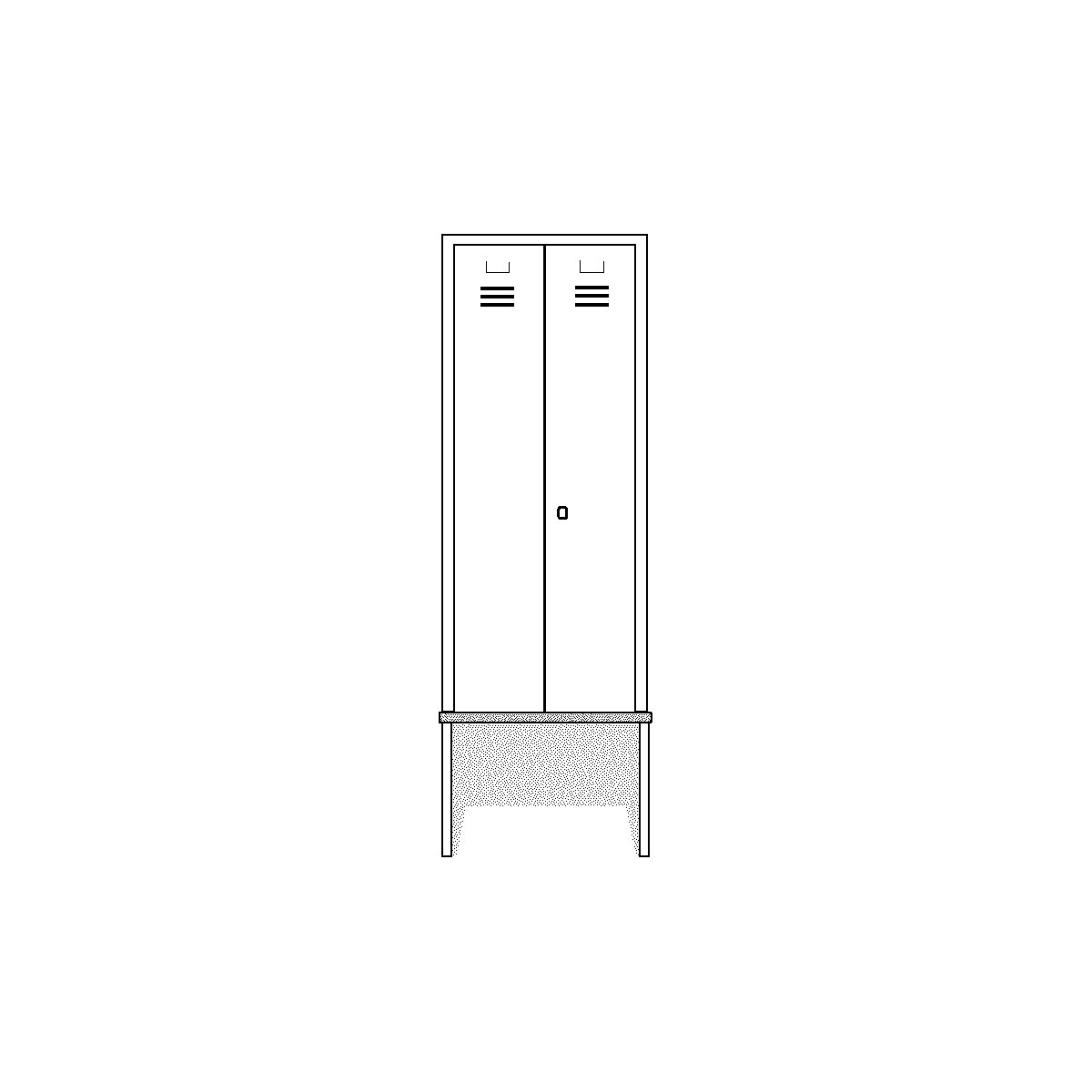 Garderobna omara s klopjo spredaj – Wolf (Slika izdelka 3)-2