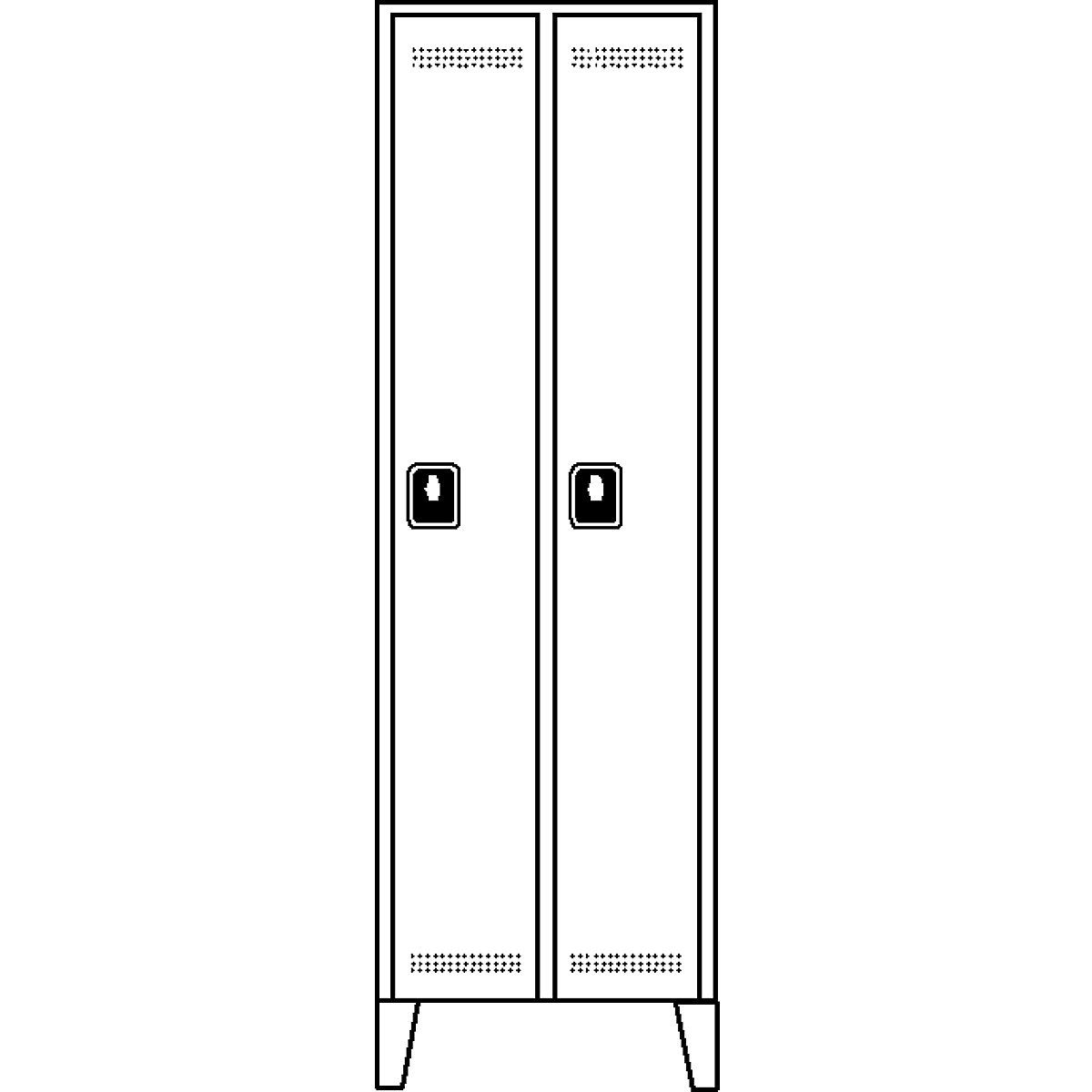 Garderobna omara, višina predelka 1700 mm – Wolf (Slika izdelka 2)-1