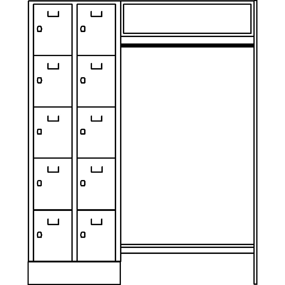 Garderobni sistem s predelki za zaklepanje – Wolf (Slika izdelka 4)-3