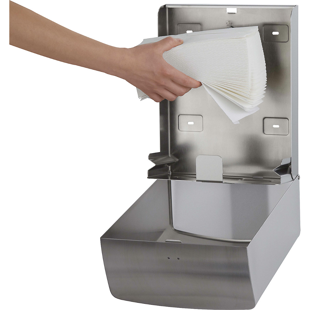 Podajalnik papirnatih brisač, iz nerjavnega jekla – AIR-WOLF (Slika izdelka 3)-2
