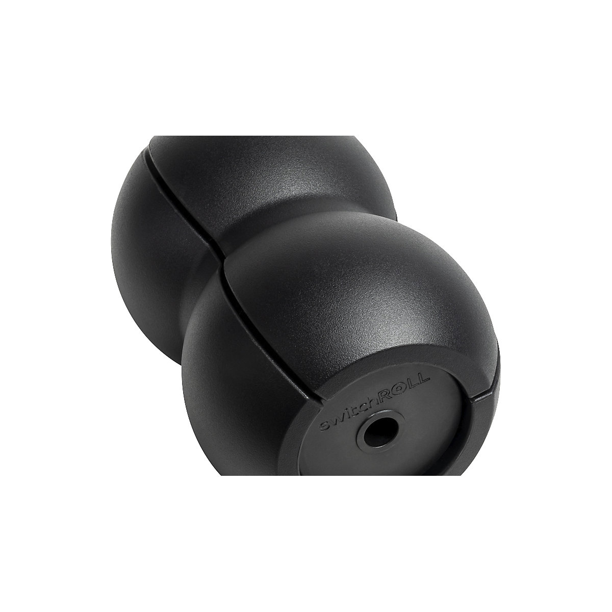 switchROLL, glatka dvostruka kugla – meychair ergonomics, dužina 295 mm, u crnoj boji-3