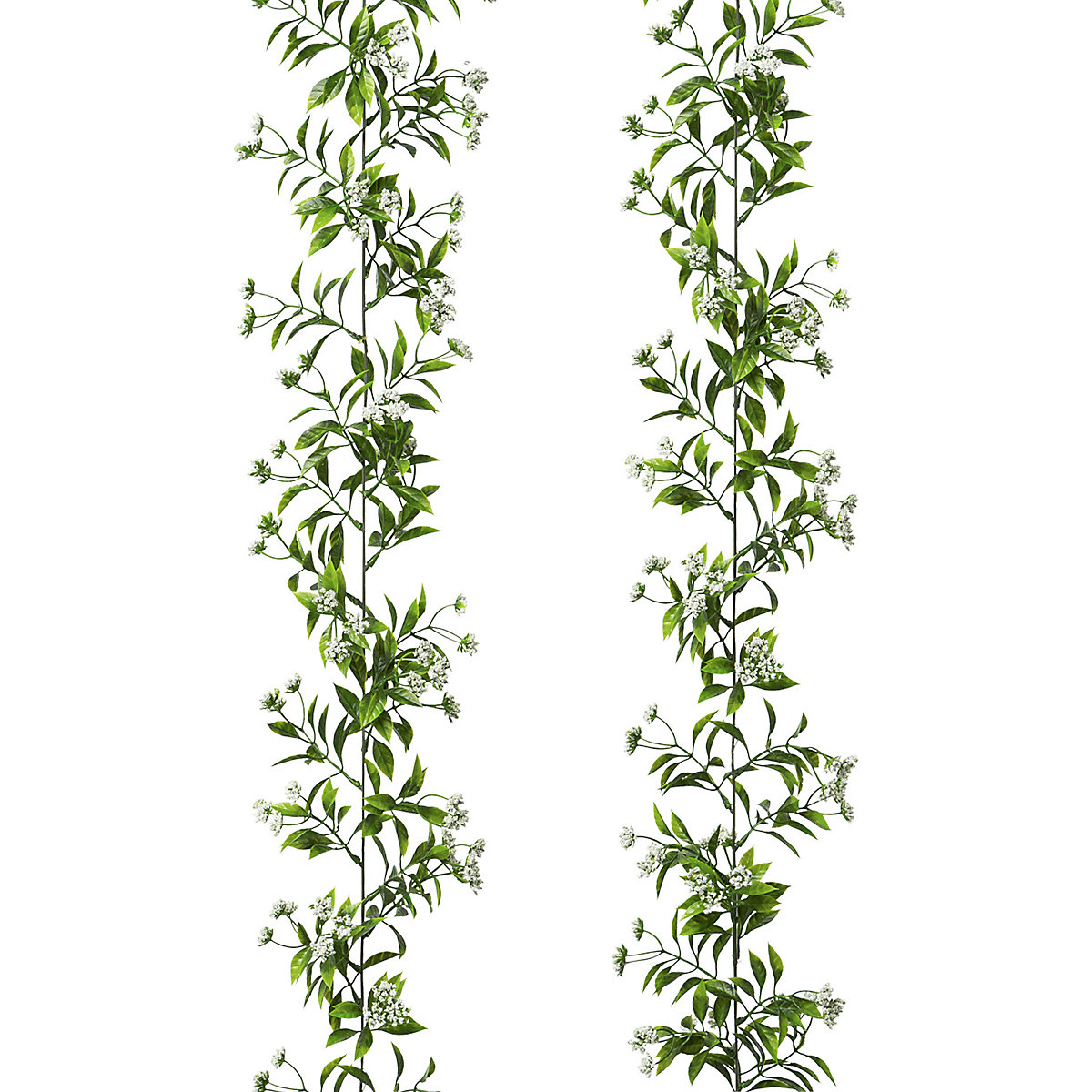 Girlanda od veprine, pak. 2 kom., dužina 1850 mm, cvjetovi u bijeloj boji-3