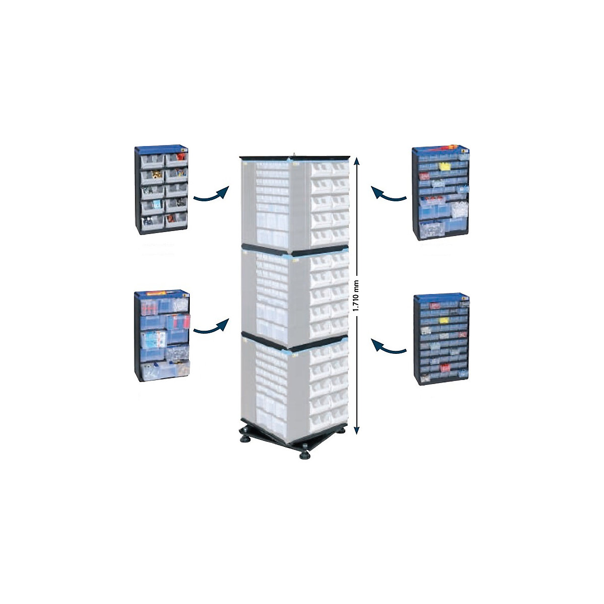 Draaistandaard VARIOPLUS PRO – eurokraft pro (Productafbeelding 2)-1