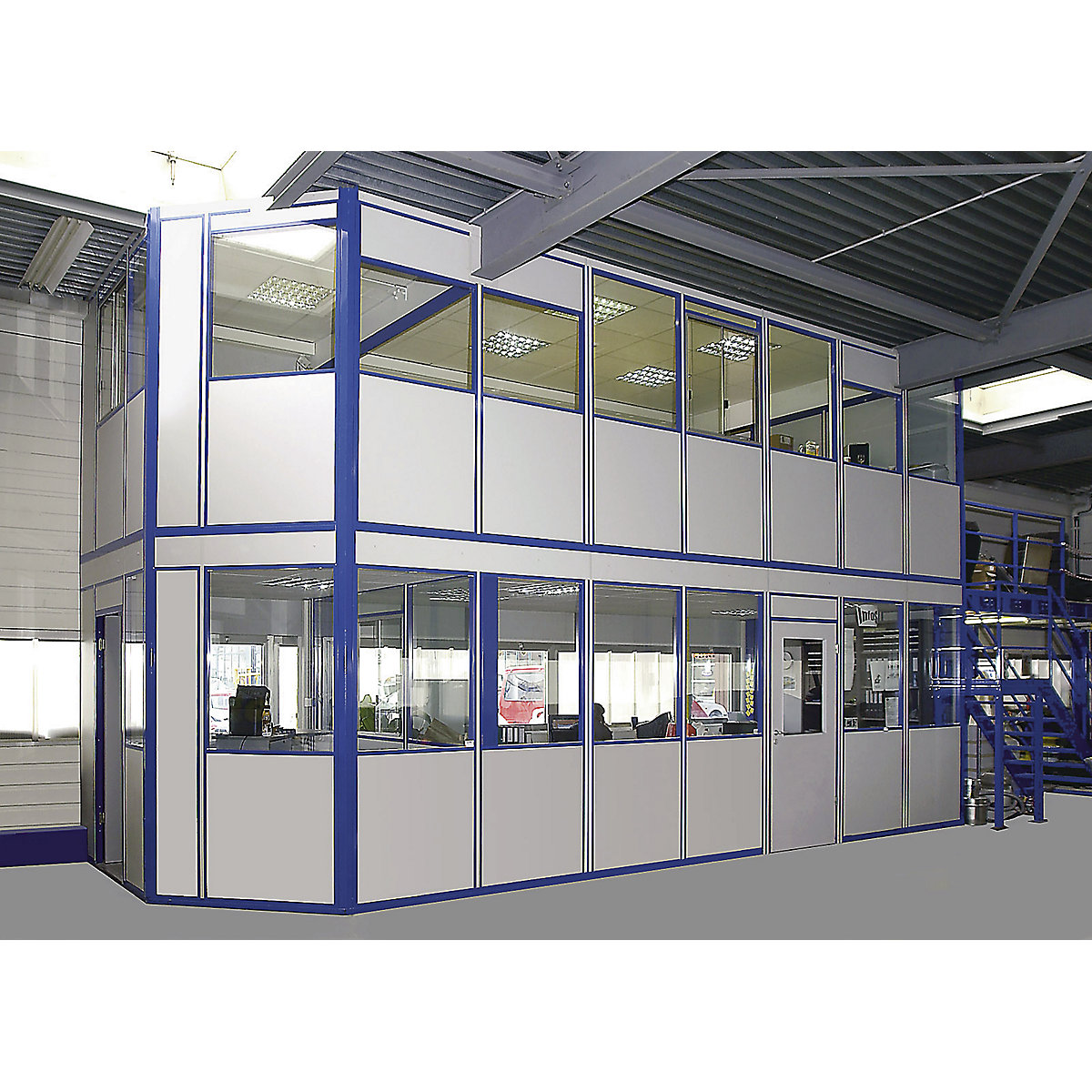 Systeemkantoor, 3-wandig, voor montage aan bestaande wand (Productafbeelding 2)-1