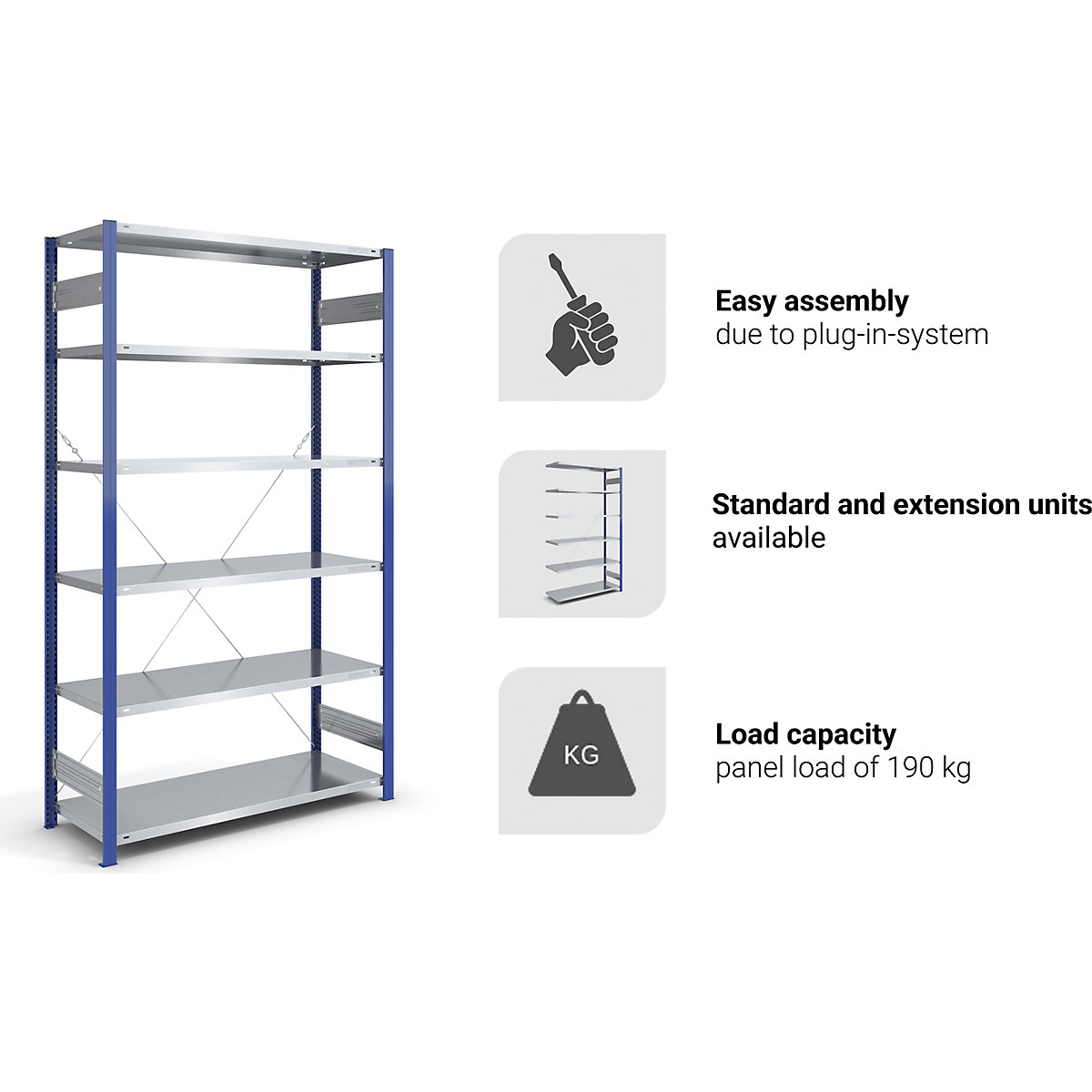 Inhaakstelling, lichte constructie – eurokraft pro (Productafbeelding 13)-12